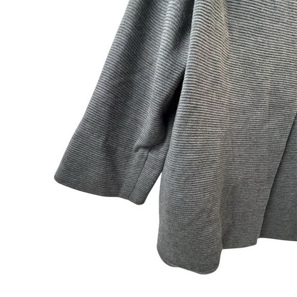 Biancalancia Women's Gray Geometric Wool Jacket Size Large Italian 46 Mid-Length - Picture 4 of 12